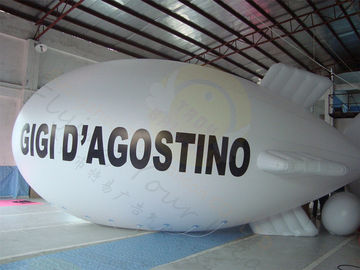 Stampa protetta UV elastica bianca dell'aerostato gonfiabile enorme dello zeppelin