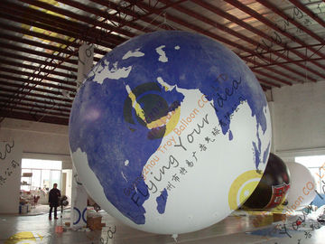 Reusable 2.5m Inflatable Earth Ball Fire Retardant UV Protected Printing
