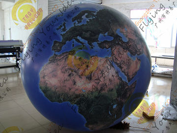 Reusable 2.5m Inflatable Earth Ball Fire Retardant UV Protected Printing