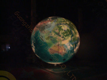 0.18mm PVC Inflatable Helium Balloons Attractive globe For Science Exhibition with colorful LED light