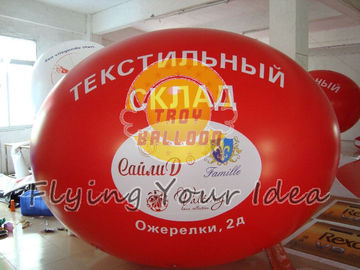 Pallone ovale di grande pubblicità gonfiabile rossa con stampa digitale completa per gli eventi sportivi